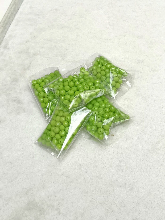 Kristal Boncuk Yeşil 6 mm
