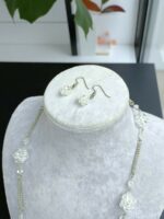 Kristal Zincir Model Kolye Küpe Set