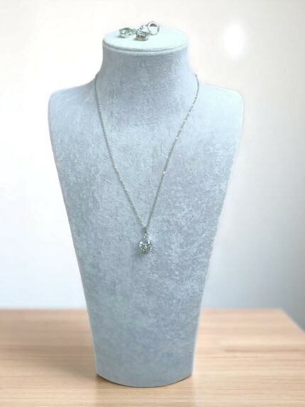 Zirkon Taş Kolye Küpe Set