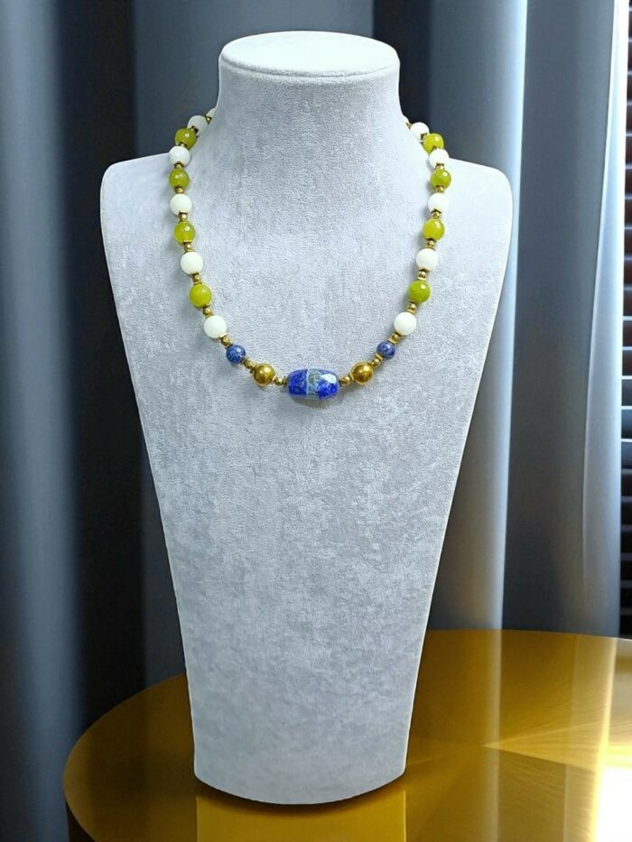Ceyt - Lapis Lazuli - Hematit Doğal Taş Kolye