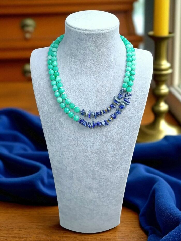 Ceyt ve Lapis Lazuli İki Sıralı Kolye